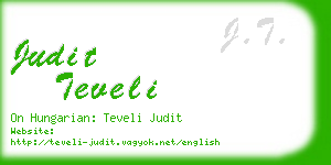 judit teveli business card